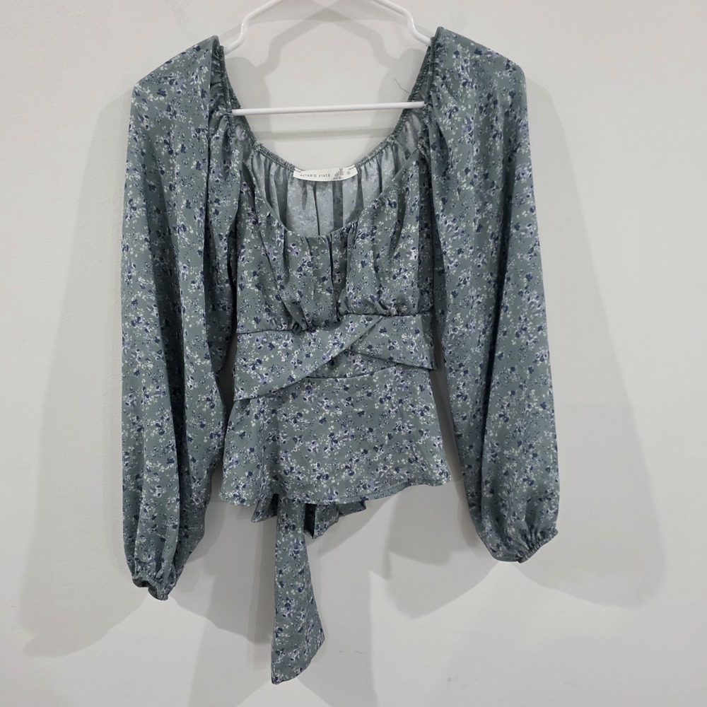 Altard State Womens Floral Top Size Small Milkmaid Boho Fairy Ren Faire Ethereal